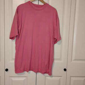 University Wear Men's Pink Cotton Short Sleeve Crewneck Basic T-Shirt Size XL